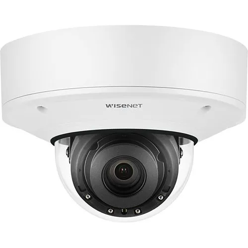 Hanwha PNV-A6081R 2MP IR Outdoor Vandal Dome AI Camera, 4.38-9.33mm Varifocal Lens