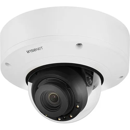 Hanwha PNV-A9081R Wisenet P-Series 4K AI IR Vandal Dome Camera, 4.5-10mm Varifocal Lens