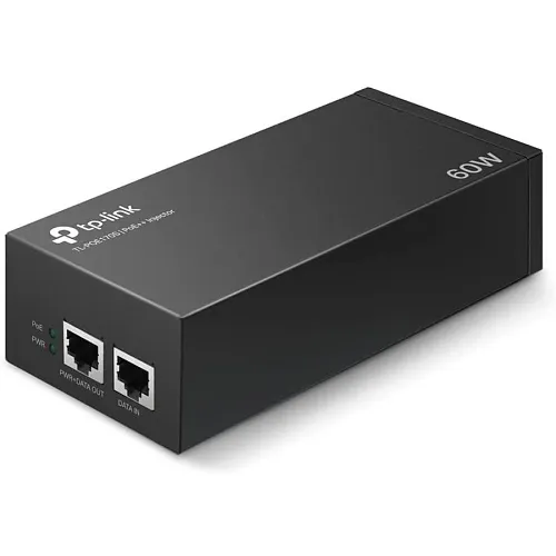 TP-Link POE170S Gigabit Ports PoE Injector, 60W, Black