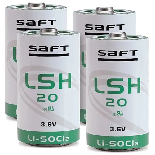 Videofied PP1 Saft Lithium D-Cell High Capacity Batteries, 4-Pack for Videofied Control Panels