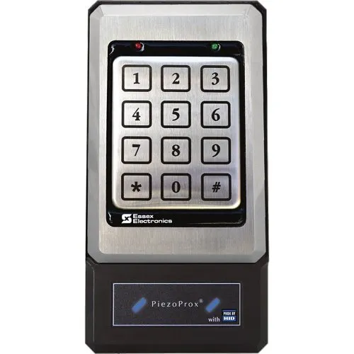 Essex PPH-163-KN PiezoProx HID Proximity Reader with Bit Word Keypad, Black Bezel