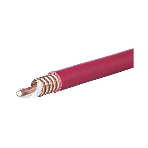 Honeywell BDA BDA-APH012J502H-1 Trilogy AirCell 1/2" Plenum High Temperature Fire Cable, Copper Outer Conductor, CMP, NFPA 72, NFPA-262, UL-444, UL 2196, FT6, 1' (0.304m), Reel, Red