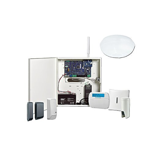 DSC HS3032-NAKIT1 PowerSeries Pro Alarm Control Panel Kit, Includes HS3032BASE with HSC3010C Cabinet, HS2LCDPRO Keypad, SD-15W Siren and RJ45 Telephone Jack