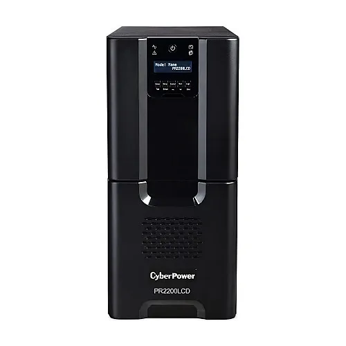 CyberPower PR2200LCD Smart App Sinewave Series 10-Outlet Tower Line Interactive UPS with LCD Control Panel, 2200VA 1980W, NEMA L5-30P 10' Cord, PowerPanel Business Edition