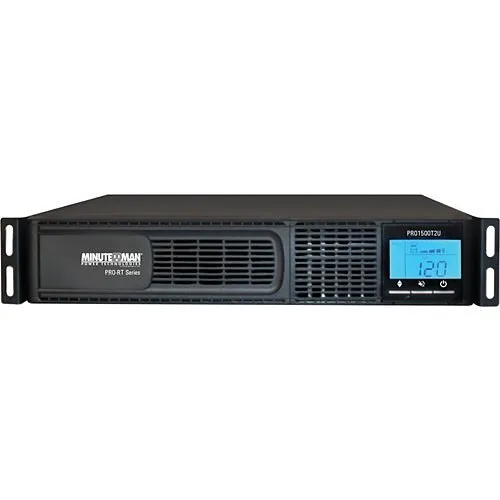 Minuteman PRO1500RT2UNC Tower/Rack/Wall Mountable UPS, 1050VA, AC 120 V, Ethernet, RS-232, USB, output connectors, 2U