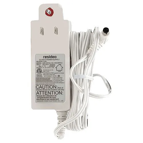 Honeywell Home PROA7BARXUS ProSeries Transformer with Barrel Jack Connector, Power Supply for use PROA7 and PROAPLUS