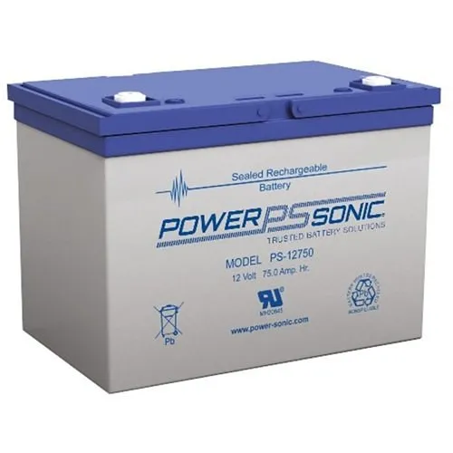Power Sonic PS-12750B PS Series 12V, 78.6Ah General Purpose Rechargeable SLA Battery, Terminals