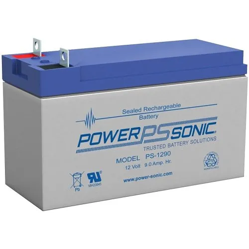 Power Sonic PS-1290NB PS Series 12V, 9Ah General Purpose Rechargeable SLA Battery, NB Terminals