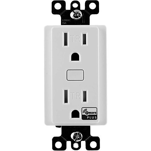 iDevices IDEVZ08W ZWave Enabled RF Single Controlled TR Receptacle,1/2 HP, 15A, 120VAC, White