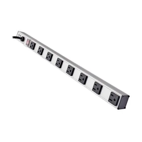 Eaton Tripp Lite PS240810 Vertical Power Strip, 10' (3m) Cord, 24" (61cm) Housing, 120V 15A, NEMA 5-15R Outlets, 5-15P Input