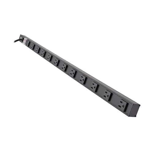 Eaton Tripp Lite PS3612B Eaton Tripp Lite PS3612 Vertical Power Strip, 15' (4.57m) Cord, 36" (91cm) Housing, 120V 15A, 12 NEMA 5-15R Outlets, 5-15P Input