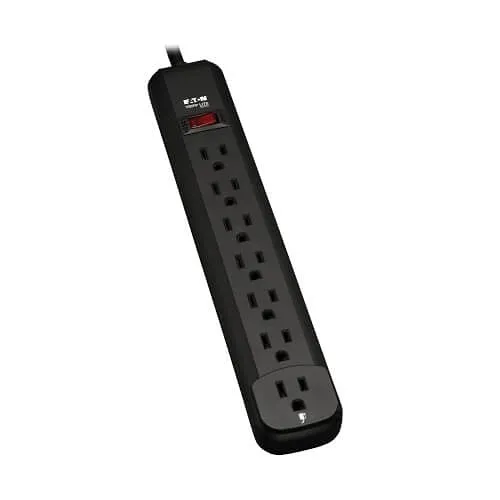 Eaton Tripp Lite PS725B Power It! 7-Outlet Power Strip, 25' (7.62 m) Cord, Black Housing