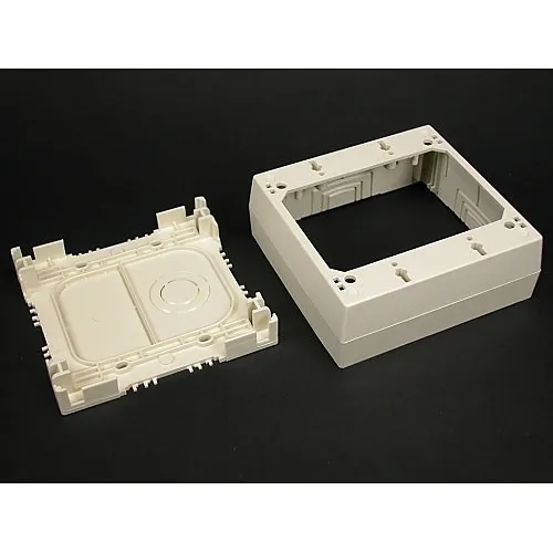 Wiremold PSB2WH Eclipse Two-Gang Device Box Fitting, White, TAA Compliant