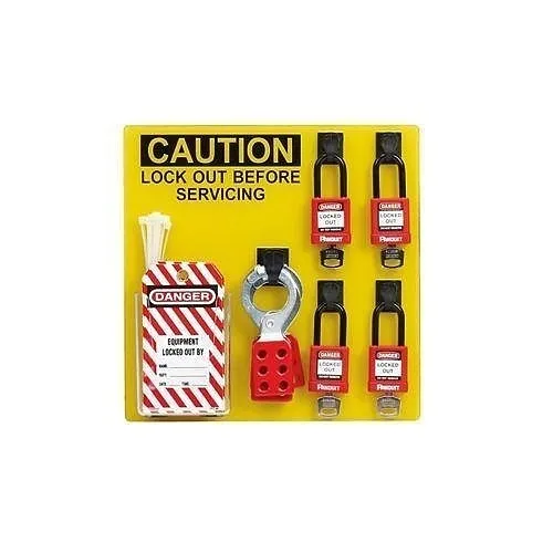 Panduit PSL-4SWCA Electrical Equipment Lockout Station with Components