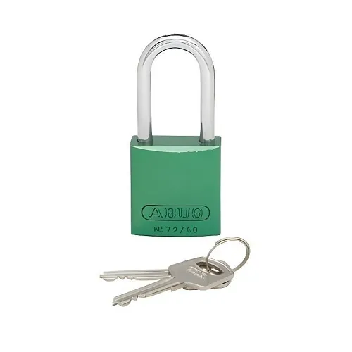 Panduit PSL-7GR-LS Aluminum Body Padlock, Long Shackle, Green
