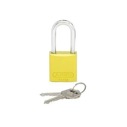 Panduit PSL-7YL-LS Aluminum Body Padlock, Long Shackle, Yellow