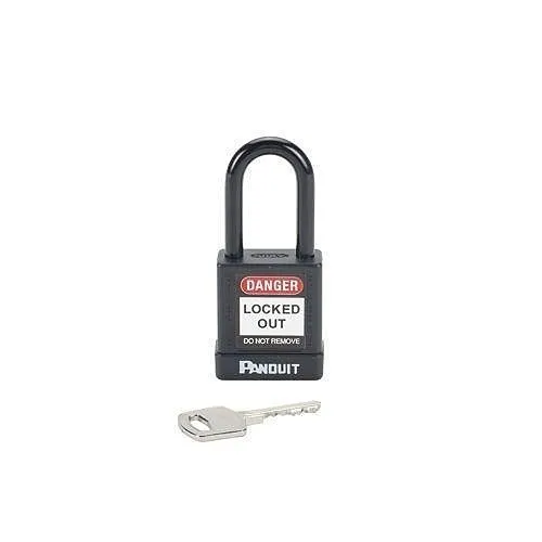 Panduit PSL-8BL Plastic Body Padlock, Black
