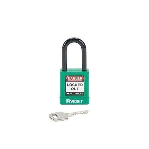 Panduit PSL-8GR Plastic Body Padlock, Green