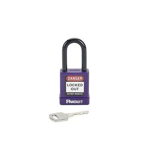 Panduit PSL-8PU Padlock with 1.58" Padlock, Purple