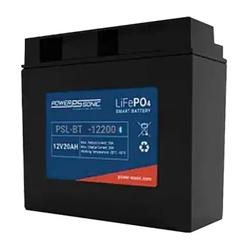 Power Sonic PSL-BT-12200 M6 Lithium Bluetooth LiFePO4 12.8V 20Ah Battery with M6 Terminals