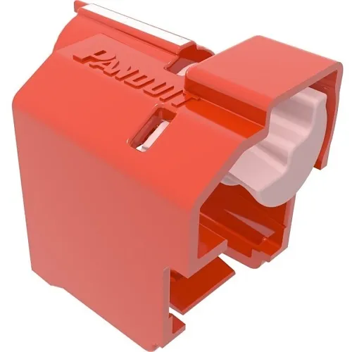 Panduit PSL-DCPLE-C Standard Lock-In Device, 100-Pack, Red