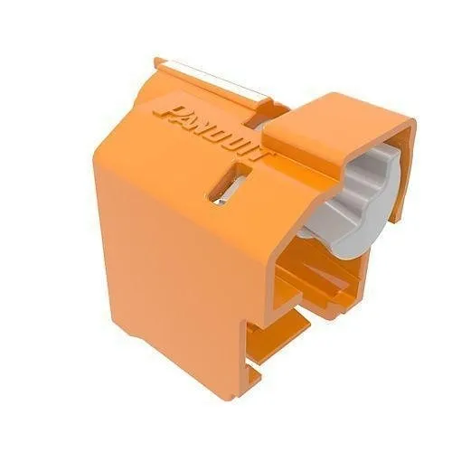 Panduit PSL-DCPLE-OR-C Standard Lock-In Device, 100-Pack, Orange