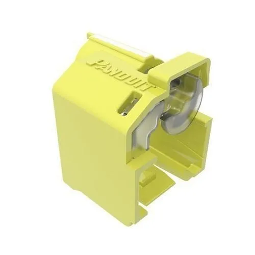 Panduit PSL-DCPLRE-YL-C, Recessed Lock-In Device, 100-Pack, Yellow