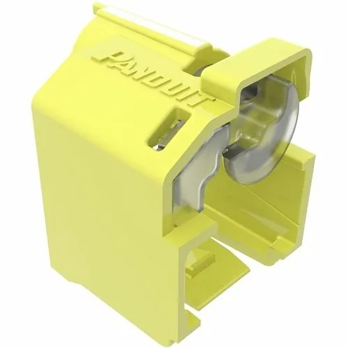 Panduit PSL-DCPLRE-YL Recessed Lock-In Device, 10-Pack, Yellow