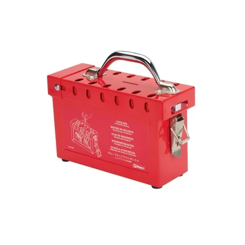 Panduit PSL-GLBN Lock Box, 8.1"x3.6"x9.1", Steel, Red