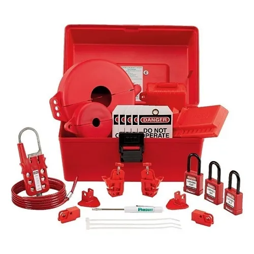 Panduit PSL-KT-MROAP Lockout and Tagout Kit, Maintenance/MRO Lockout Kit, Red