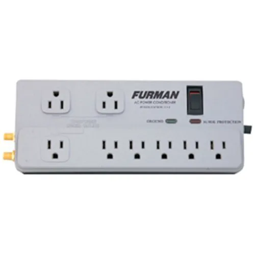 Furman PST-2+6 Power Station Series AC Power Conditioner Surge Protector, 15A 120V, Outlets