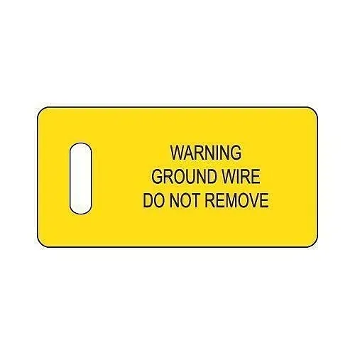 Panduit PT-GND Ground Warning Tag, 2.75" x 1.38" with Slot