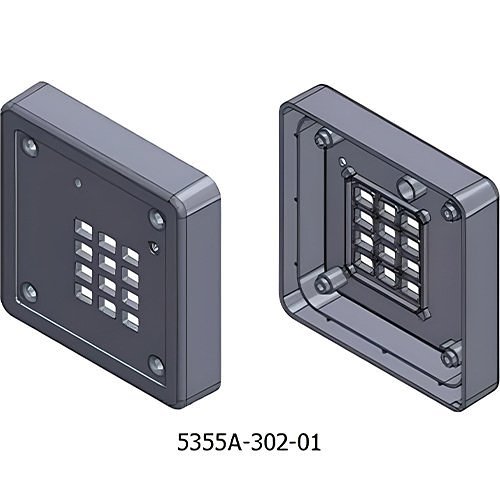 HID 5355A-302-01 Cover for ProxPro with Keypad Reader, Charcoal Gray