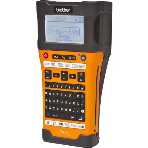 Brother PT-E500 P-touch EDGE Industrial Handheld Labeling Tool with Auto Cutter and Computer Connectivity