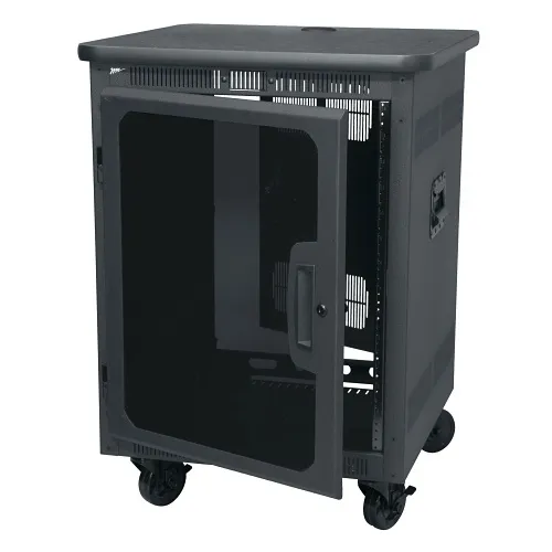 Middle Atlantic PTRK-1426MDK PTRK Portable Rolling 4-Post Rack, 26" Depth Floor Standing Rack, 14U