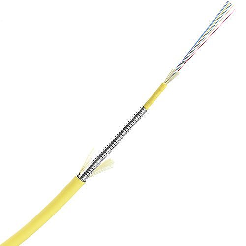 TiniFiber TF6-OS2-PL Indoor 6-Fiber OS2 900µm Plenum Indoor Armored Fiber Optic Cable