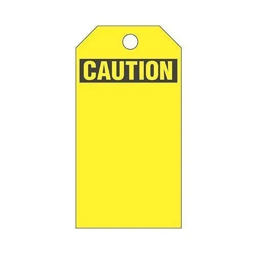 Panduit PVT-113-Q Cable Management, Plastic 'Caution' Tags, 25-Pack
