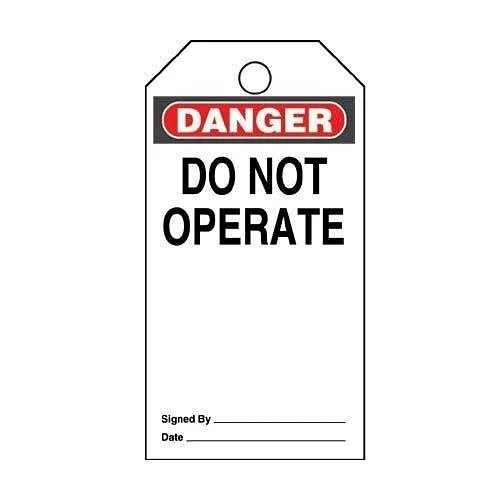 Panduit PVT-15 'Danger Do Not Operate' Plastic Tag, 5"