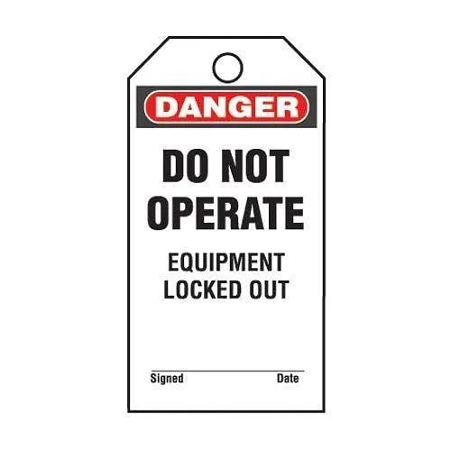 Panduit PVT-153-Q Plastic Tag 'Danger Do Not Operate' Sign and Name Plates
