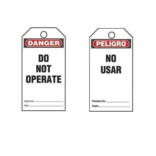 Panduit PVT-161-Q Plastic Tag, 3.00"W x 5.75"H, Danger Header, Vinyl