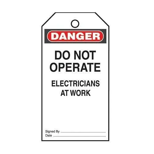 Panduit PVT-23-Q Sign and Name Plates, 'Danger Do Not Operate Electrical Panel', Red