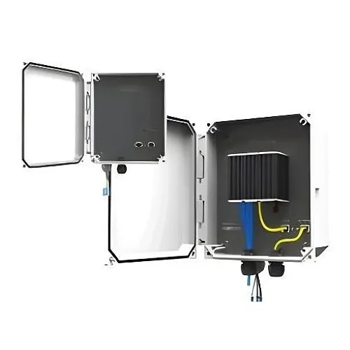 KBC Networks PWB-H2-G1 NEMA 4X Enclosure Power Kit with Integrated Hardened 200W Power Supply and 2-Port Industrial Unmanaged Gigabit HPoE Switch, Pole Mount