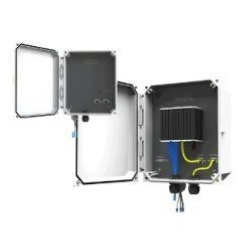 KBC Networks PWB-H4S4-P2 Power Converter and PoE Switch Kit for Pole Mounted Security, 4 PoE/PoE+ with 2-Fiber SFP Port