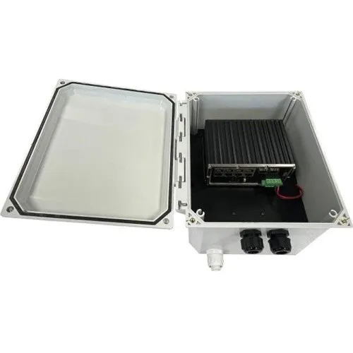 KBC Networks PWB-S2-G1 PoweBox Enclosures for Pole Mounted Security, IEEE802.3af/at PoE/PoE+ Devices Plus non-PoE Port, Ports up to 30W Each, (Replaces KBC-SPB-1AF-48)