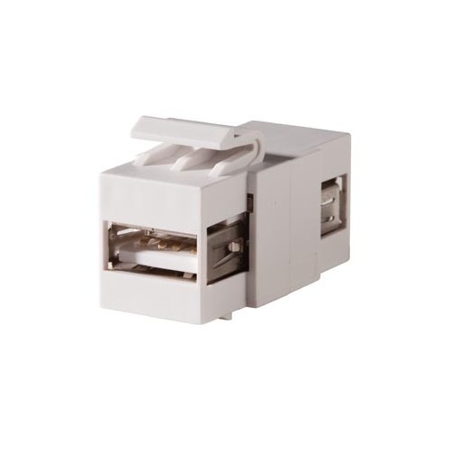 Ortronics KSUSBAA-88 Keystone USB 2.0 A-A Female to Female Adapter, White