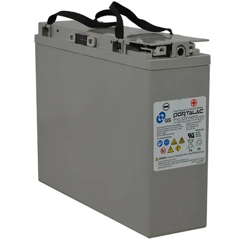 GS Yuasa PYL12V100FS Lead-Acid Battery, 12V, 8h with Recessed M8 Terminals