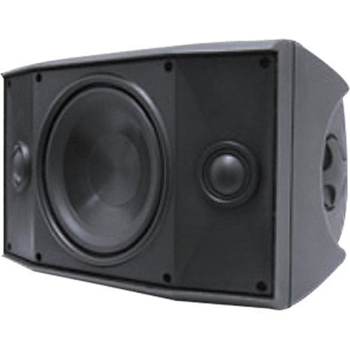 PROFICIENT AW500TTBLK Indoor/Outdoor Single-Point Stereo Speaker with 5-1/4" Woofer and Two 1" Tweeters, Black