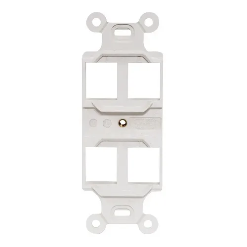 Hubbell Q106W Decora Plus Duplex Receptacle, Heavy Grade, Isolated Ground, 2 Pole, 3 Wire, 20A, 125V, Ivory