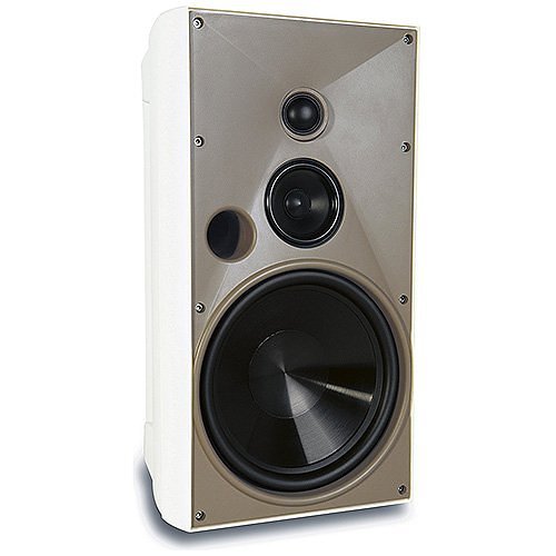 Proficient AW830WHT Outdoor Speaker with 8" Woofer, 3" Graphite Midrange and 1" Pivoting Soft-Dome Tweeter, Pair, White