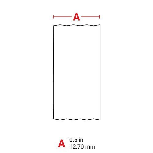 Brady M21-500-499 Aggressive Adhesive Multi-Purpose Nylon Labels with Ribbon for M210, M211, BMP21-PLUS Printers, 0.5" W x 16" L, Black on White